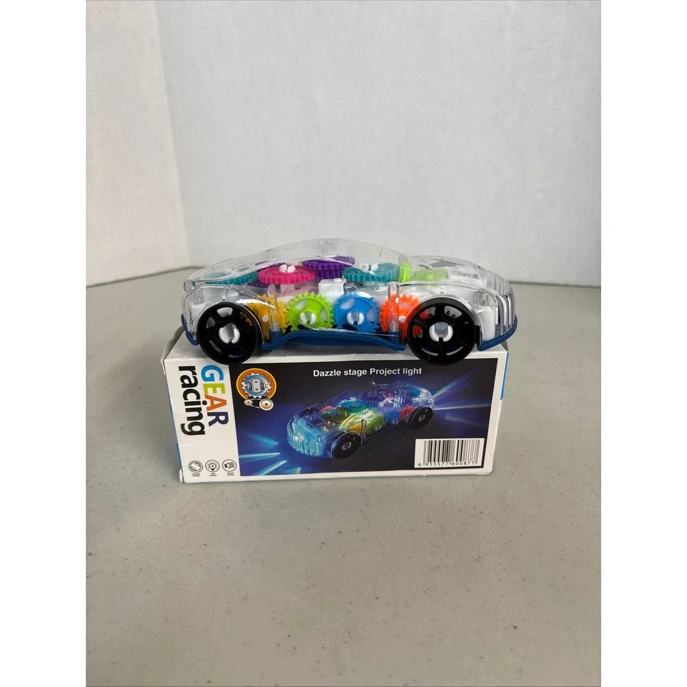 Gear Racing HZ265‎ Transparent Toy Car with Moving Gears and 3D Projector Lights